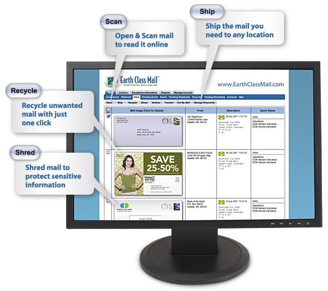 Check out the Earth Class Mail Interface Check out the Earth Class Mail Interface